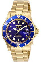 Invicta Men 's Pro Diver Quartz Watch with Stainless Steel Strap, Gold/Blue, 20 (Model: 26974)