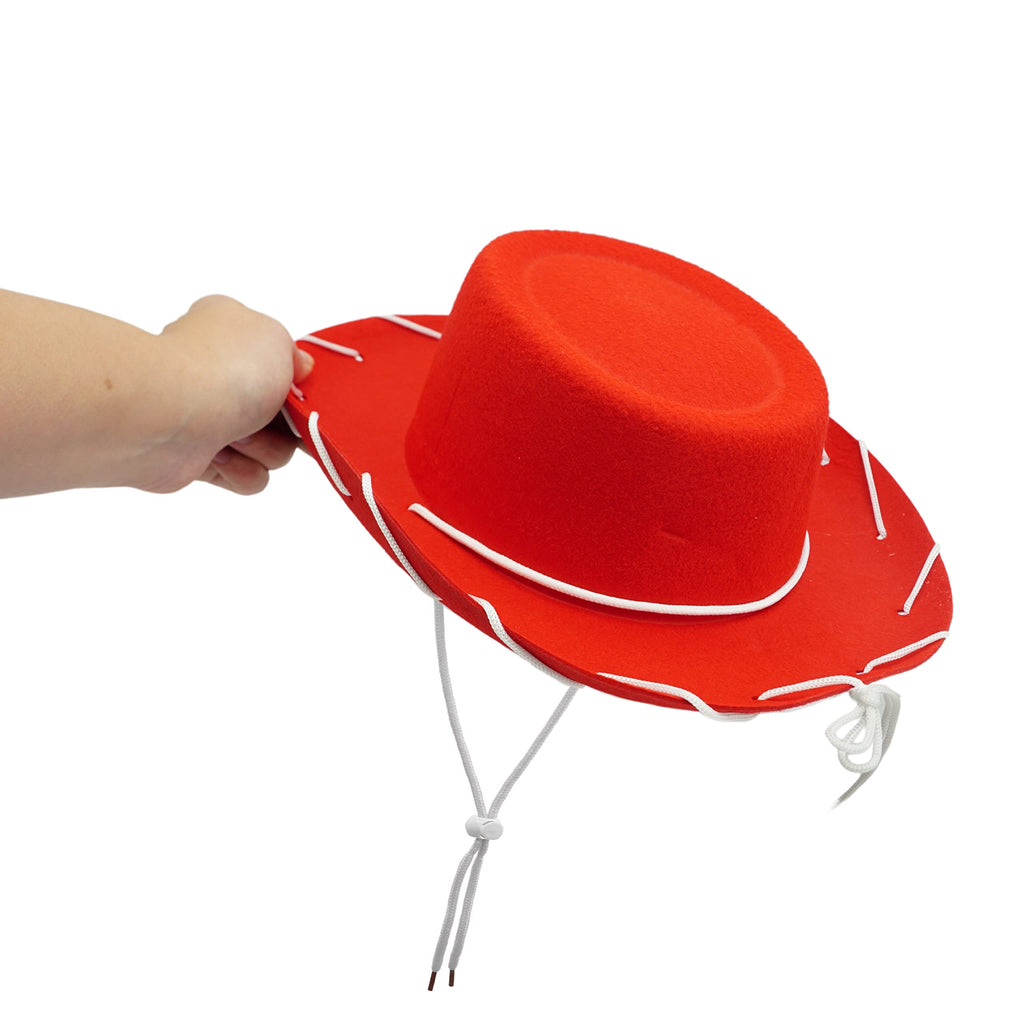4E's Novelty Child Red Cowgirl Hat for Toddlers & Kids 3-6, for Halloween Jessie Inspired Costume, Felt Cowboy Hat Child Size fo