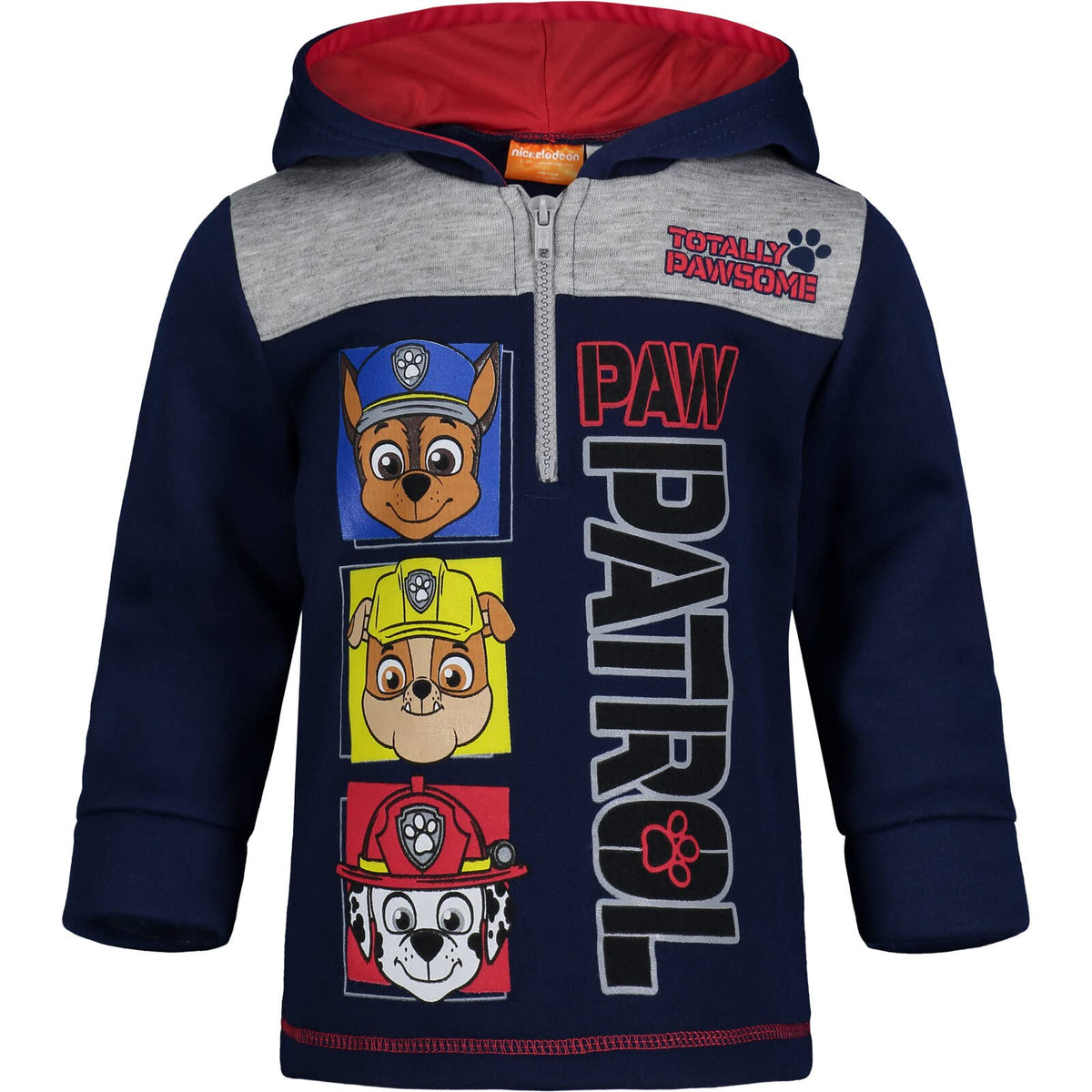 Nickelodeon Paw Patrol Little Boys Fleece Hoodie Pullover Sweatshirt with Zipper Navy 5 5