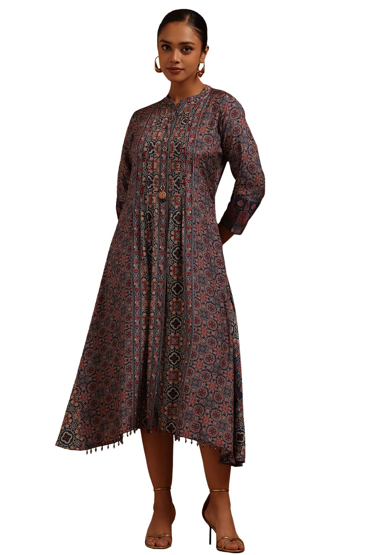 Soch Women Muslin Ethnic Motifs Dress with Sequins
