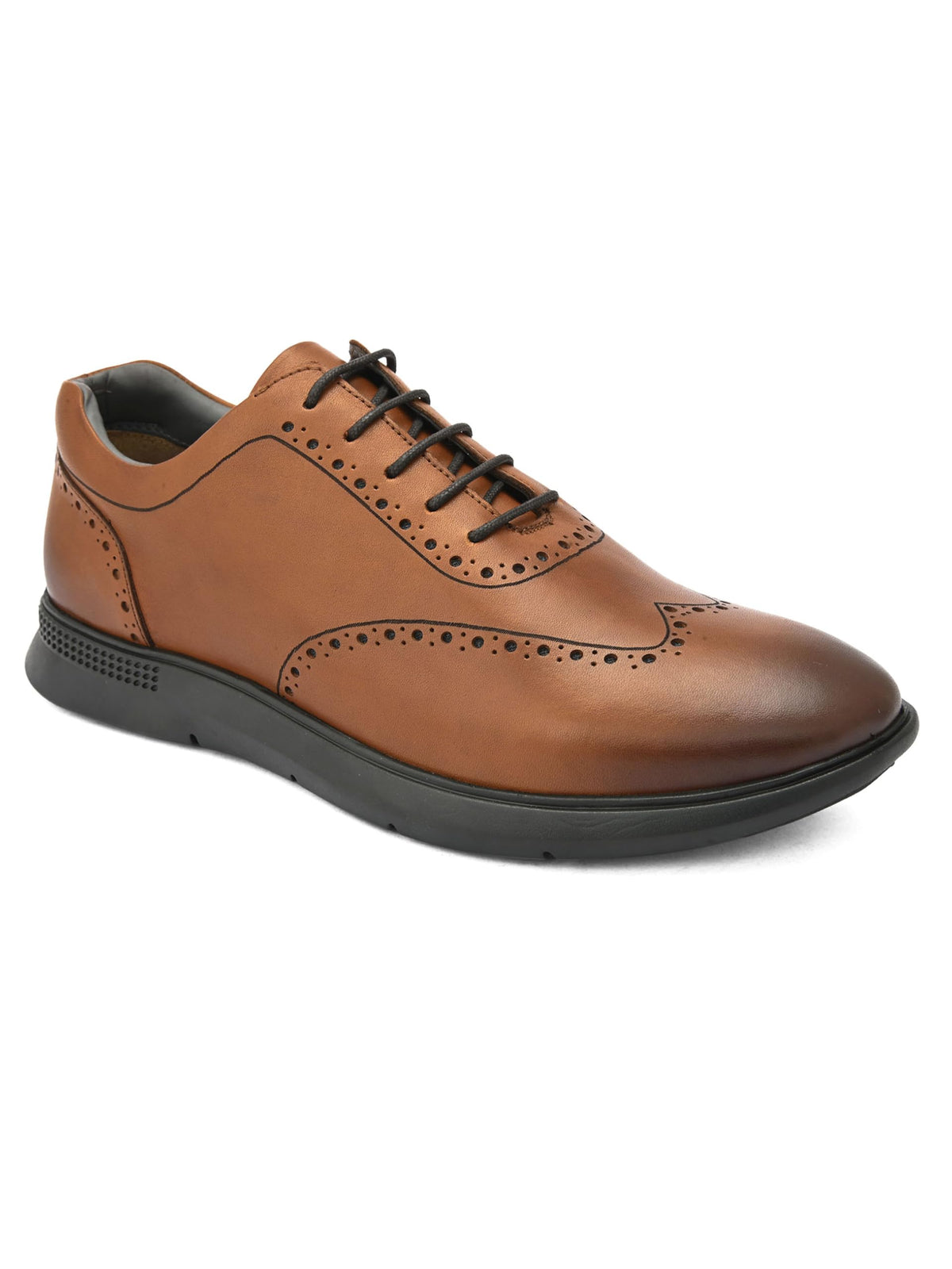 San Frissco Mens Formal Shoes Textured Lace Up Brogues/Soft Cushioned Footbed with TPR Sole/Stylish, Comfortable, Trendy, Party, 7
