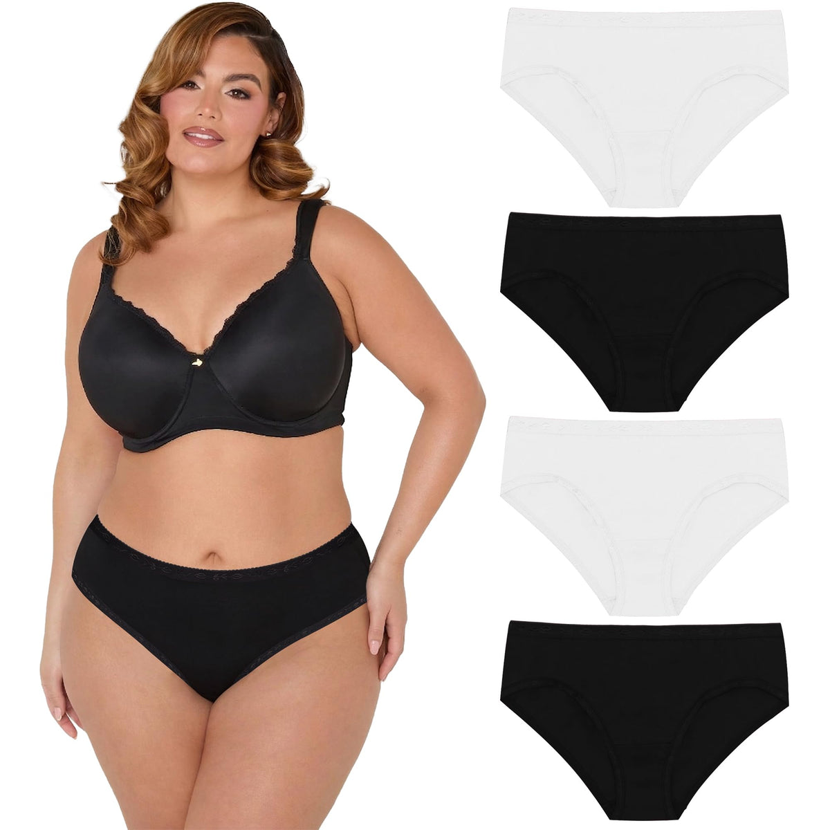 Pepperika Plus Size Panties For Women Combo Cotton Hipster Briefs Ladies Underwear For Woman Innerwear Panty Set For Women Cotto 3