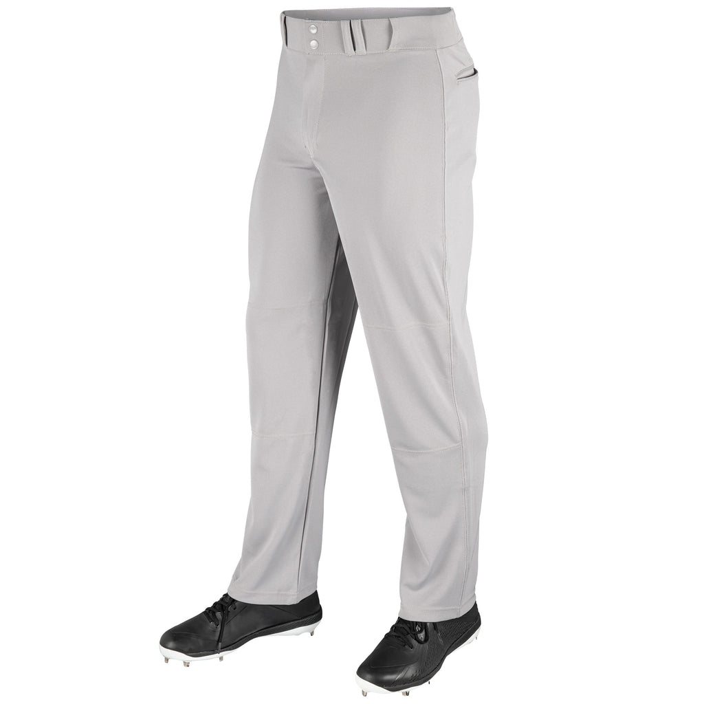 CHAMPRO boys Youth MVP Open Bottom Relaxed Fit Baseball Pant, Grey, X-Small