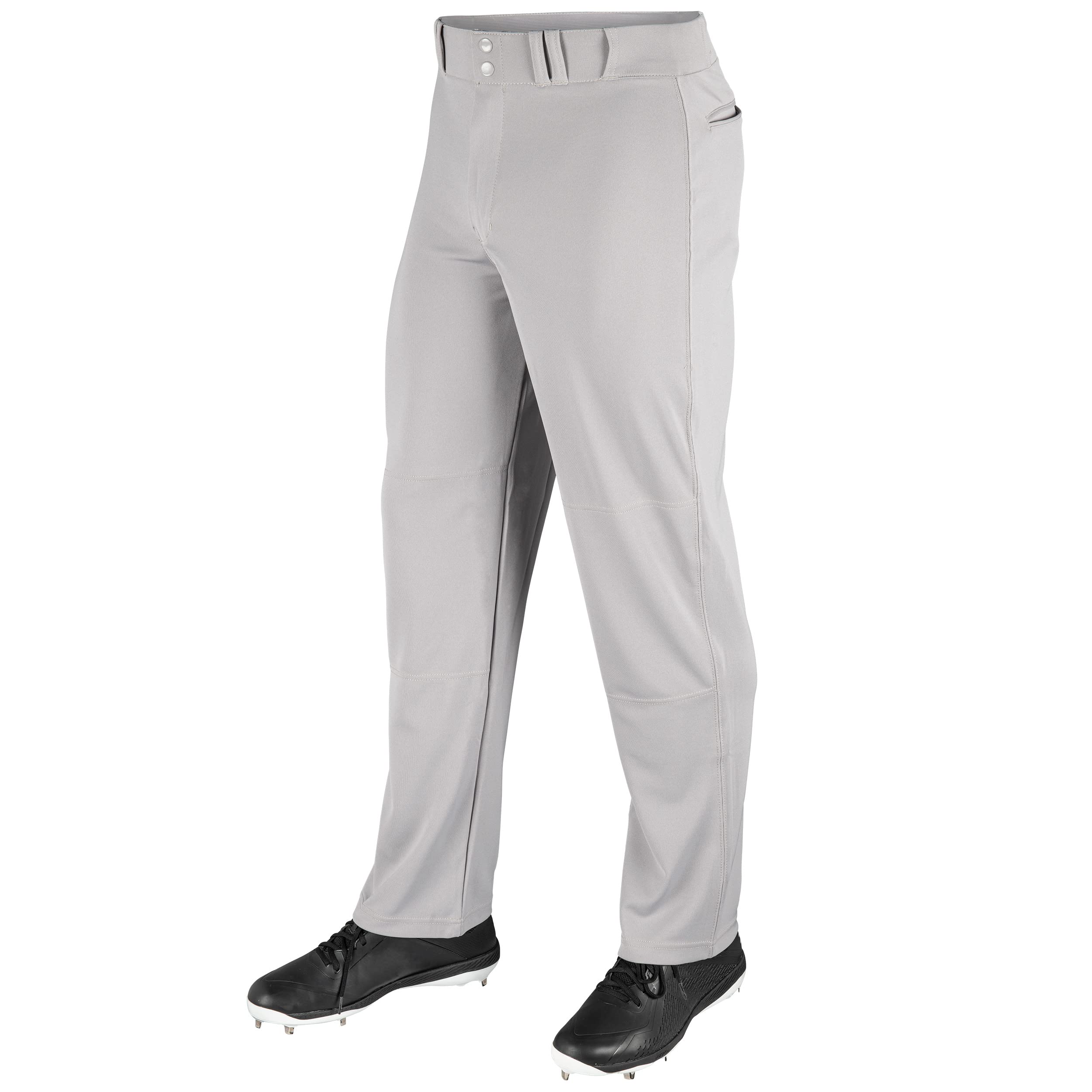 CHAMPRO Men's Standard MVP Ob Open Bottom Loose-fit Baseball Pants, Grey, X-Large