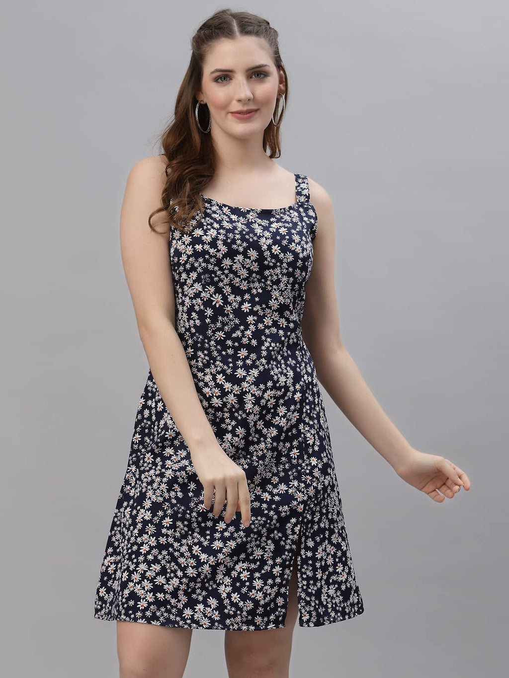 Oomph! Dress For Women Stylish| Summer Vacation Style |Floral Print Spaghetti Strap |Mini Dressfor WomenS & GirlS |Lightweight