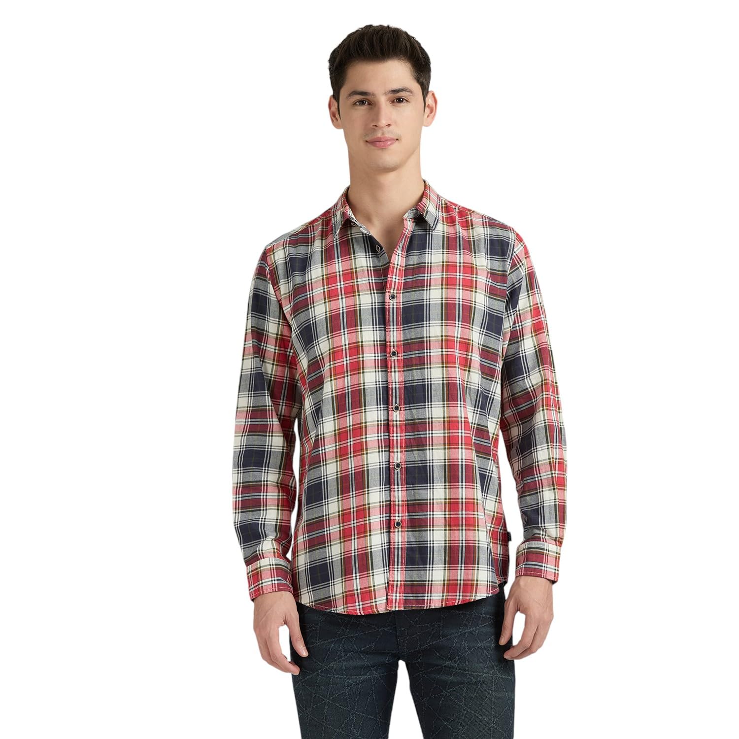Pepe Jeans MenS Regular Fit Shirt (Pm309022_Red