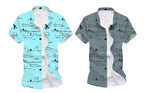 Kadiyu BoyS Lycra Blend Shirt With Half Sleeves Round Collar Neck Botton Down Closure Printed Pattern Relaxed Fit And Standard 