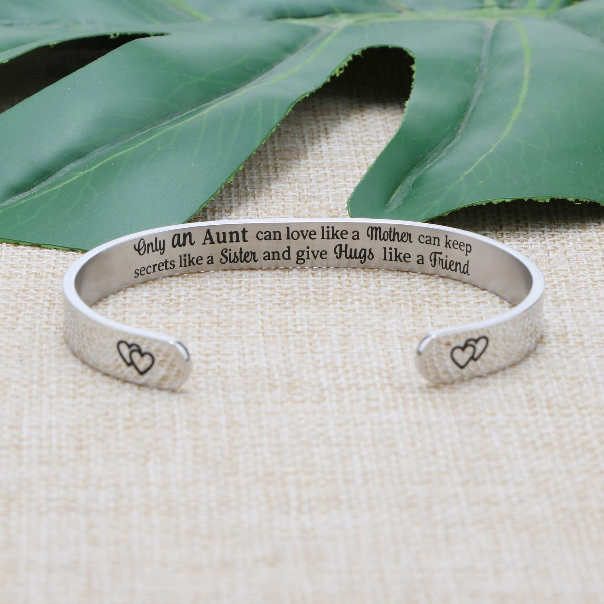 Birthday Gifts for Aunt from Niece Thank You Appreciation Gifts for Aunt Gratitude Cuff Bracelet for Women Christmas Inspiration