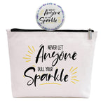 Inspirational Quote Gift for Women -Birthday Graduation Gift for Best Friend Sister -Makeup Bag Gift -Never Let Anyone Dull Your