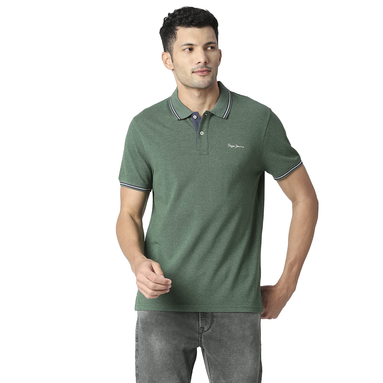 Pepe Jeans MenS Regular Fit T-Shirt (Pm542037665S_Green