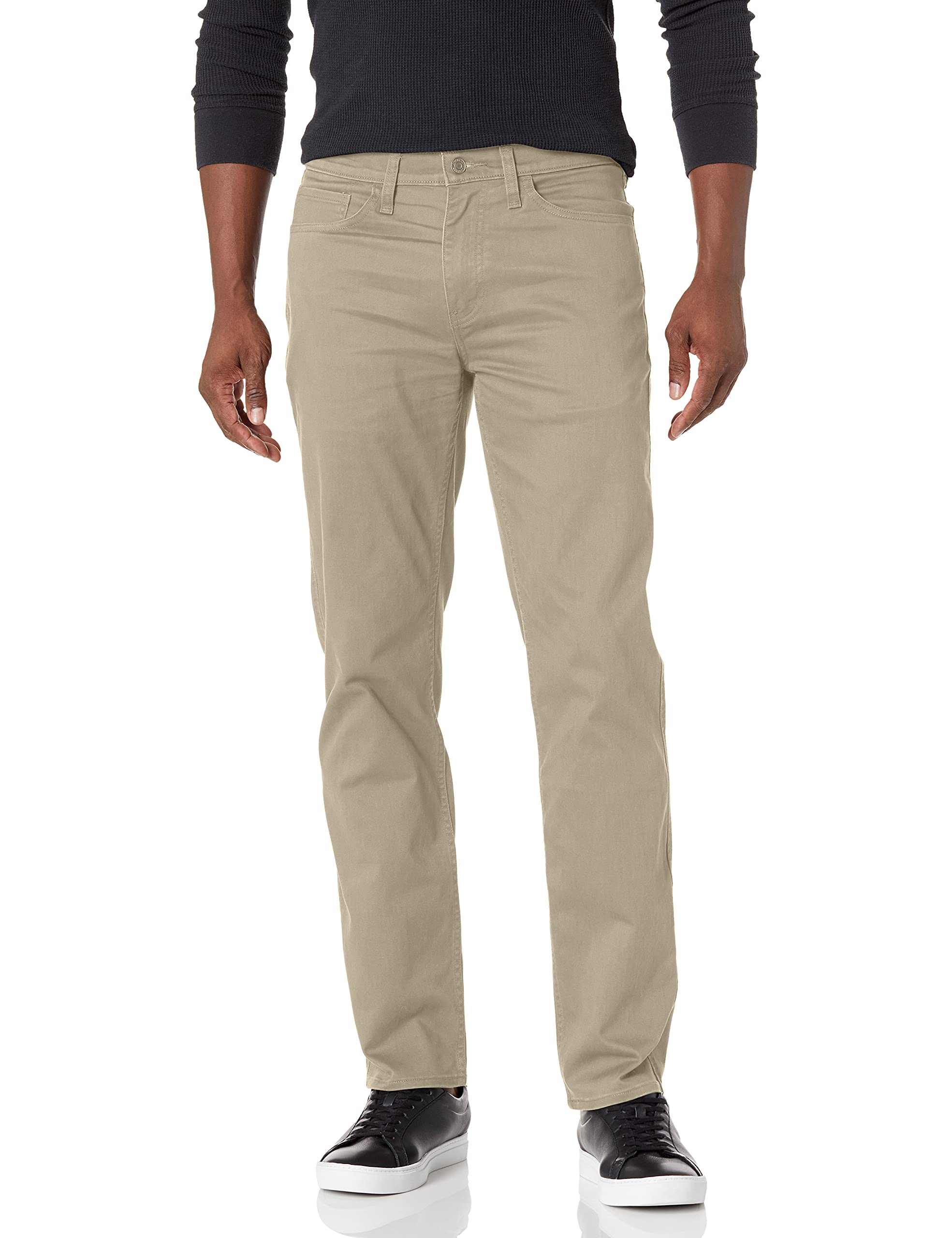 Dockers Men's Straight Fit Jean Cut All Seasons Tech Pants (Standard and Big & Tall), Safari Beige, 36W x 32L