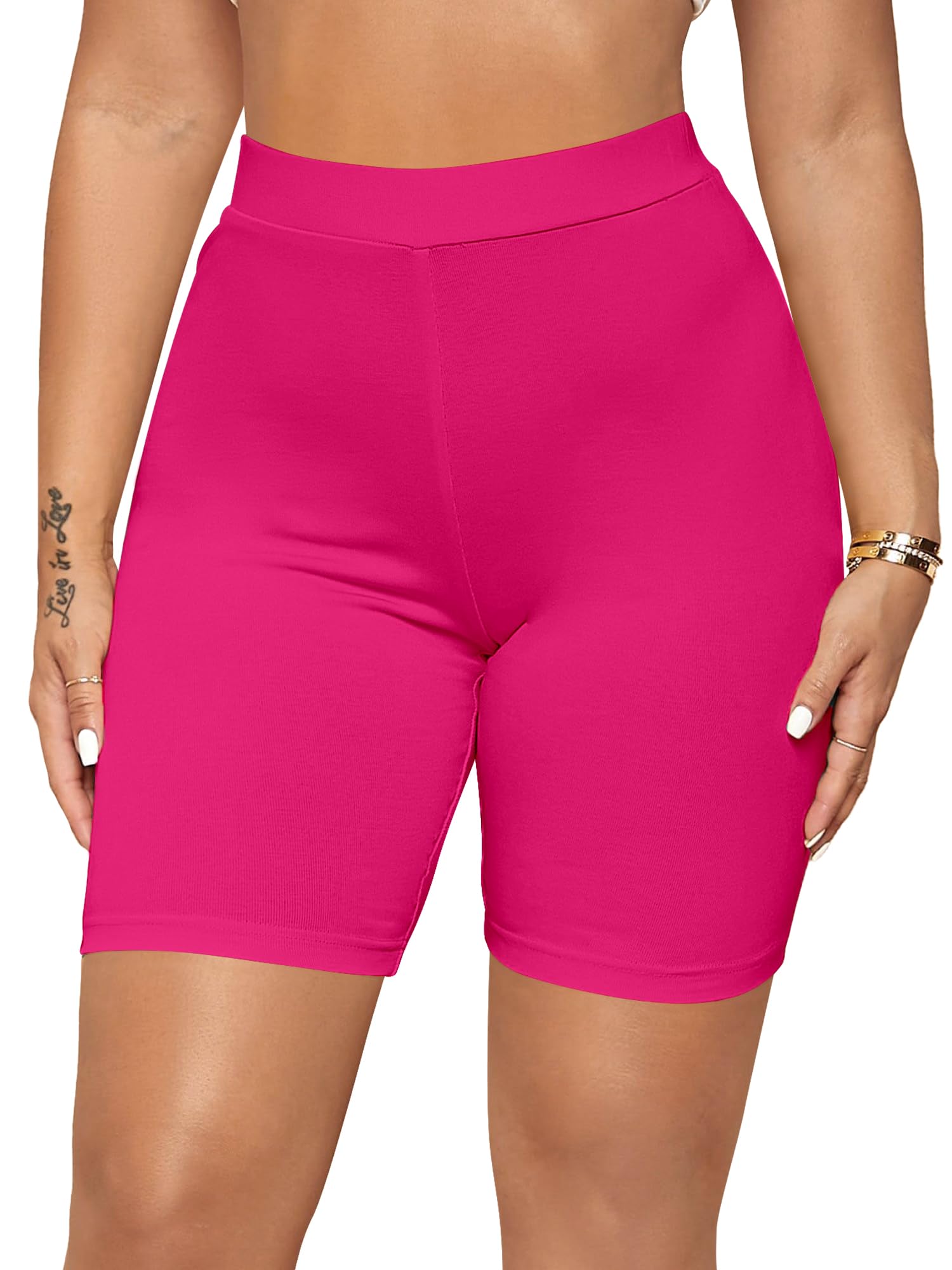 Kyda WomenS & Girls Anti Bacterial Cycling Shorts, Under Skirt Biker Shorts, High Waist Stretchable Yoga Shorts & Gym Workout S