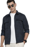 The Indian Garage Co Mens Textured Regular Fit Shirt