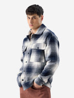 The Souled Store Plaid Originals: Arctic Men and Boys Long Sleeve Collared Neck Button Front Cotton Oversized Fit Flannel Shacke
