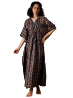 Libas WomenS Cotton Maxi Night Dress (50269_Black_Onesize)