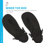 Xero Shoes Men's Aqua Cloud Barefoot Water Sandals, Black, 9