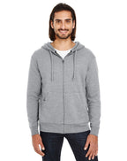 Unisex Triblend French Terry Full-Zip - BLAcK HEATHER - XS(D0102H7KVLP)