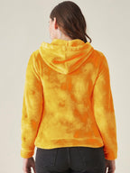 Modeve Full Sleeve Self Design Women Sweatshirt-Yellowii Winter Wear Ii Hoodie