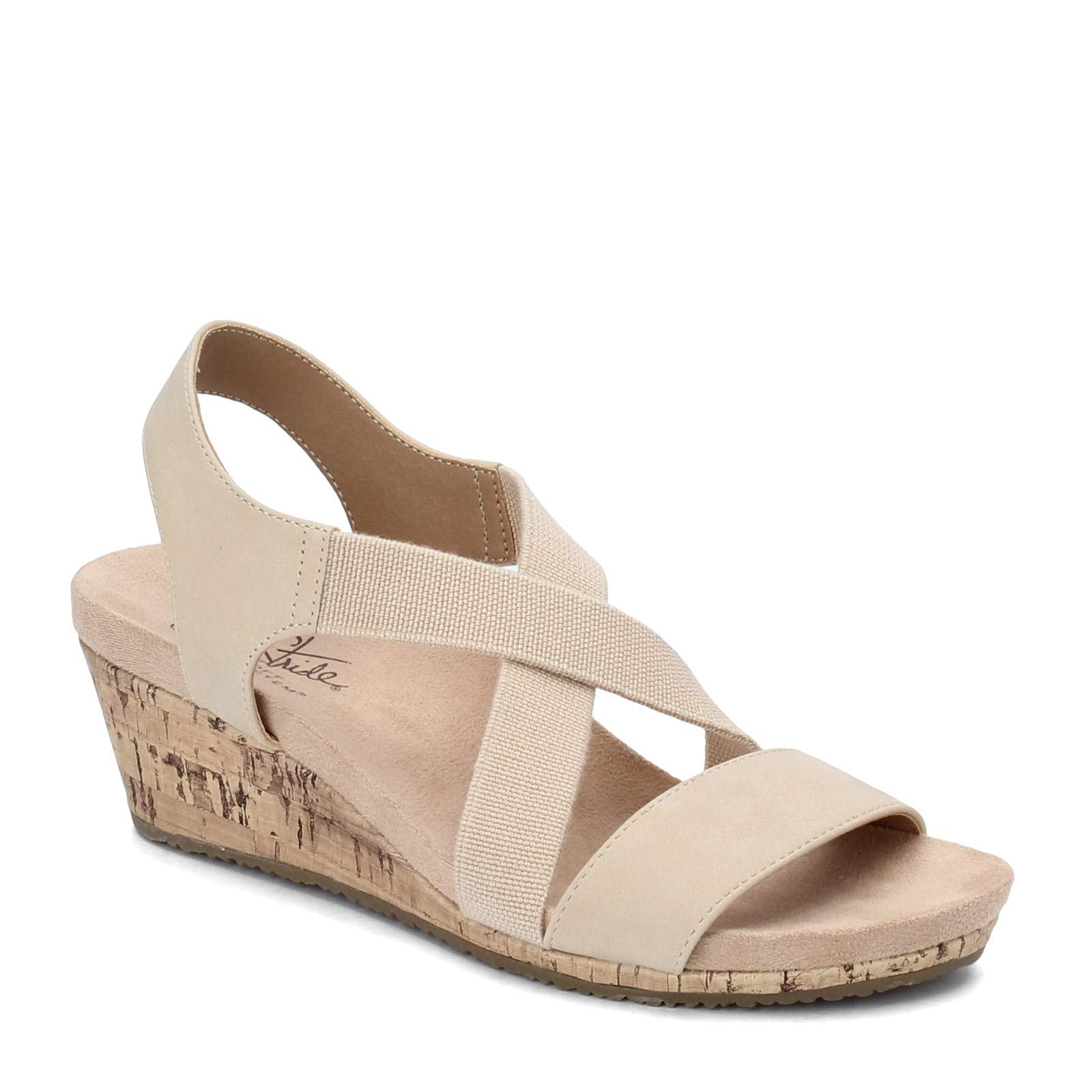LifeStride womens Mexico Wedge Sandal, Bone, 8.5 US