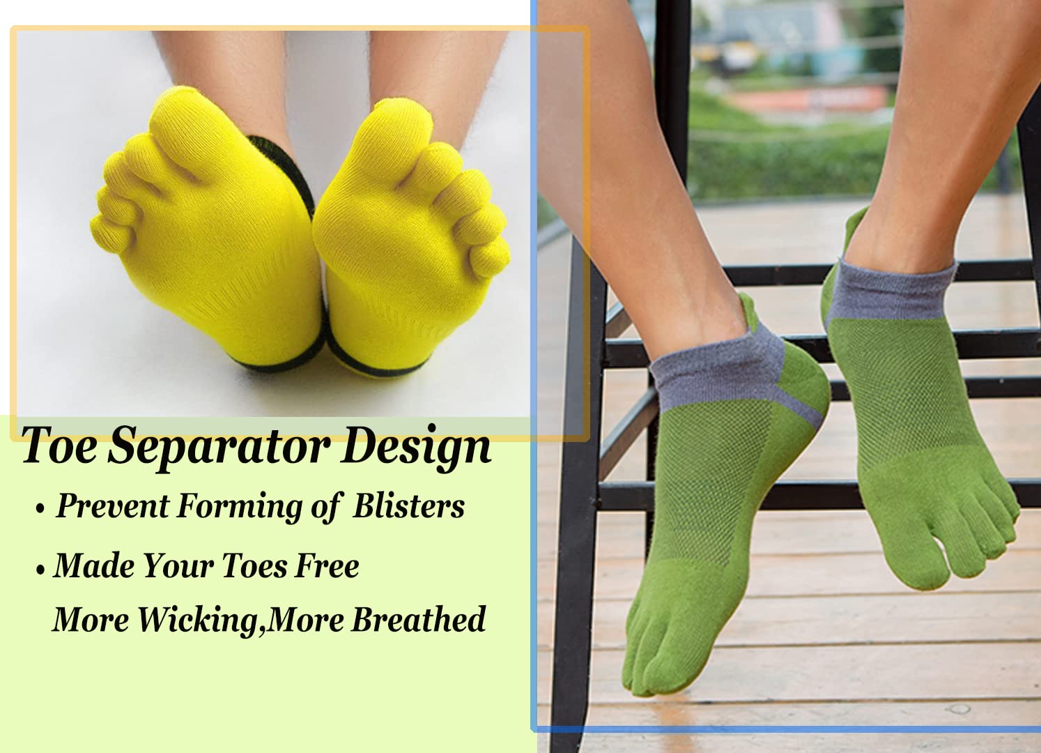 Men Toe Socks No Show Cotton Low Cut Athletic Running 5 Finger Wicking 9 Pack