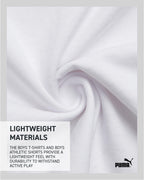 PUMA Boys' Active Shorts Set - 3 Piece Performance T-Shirt, Dry Fit Tank Top, and Gym Shorts - Activewear Set for Boys (S-L), Si