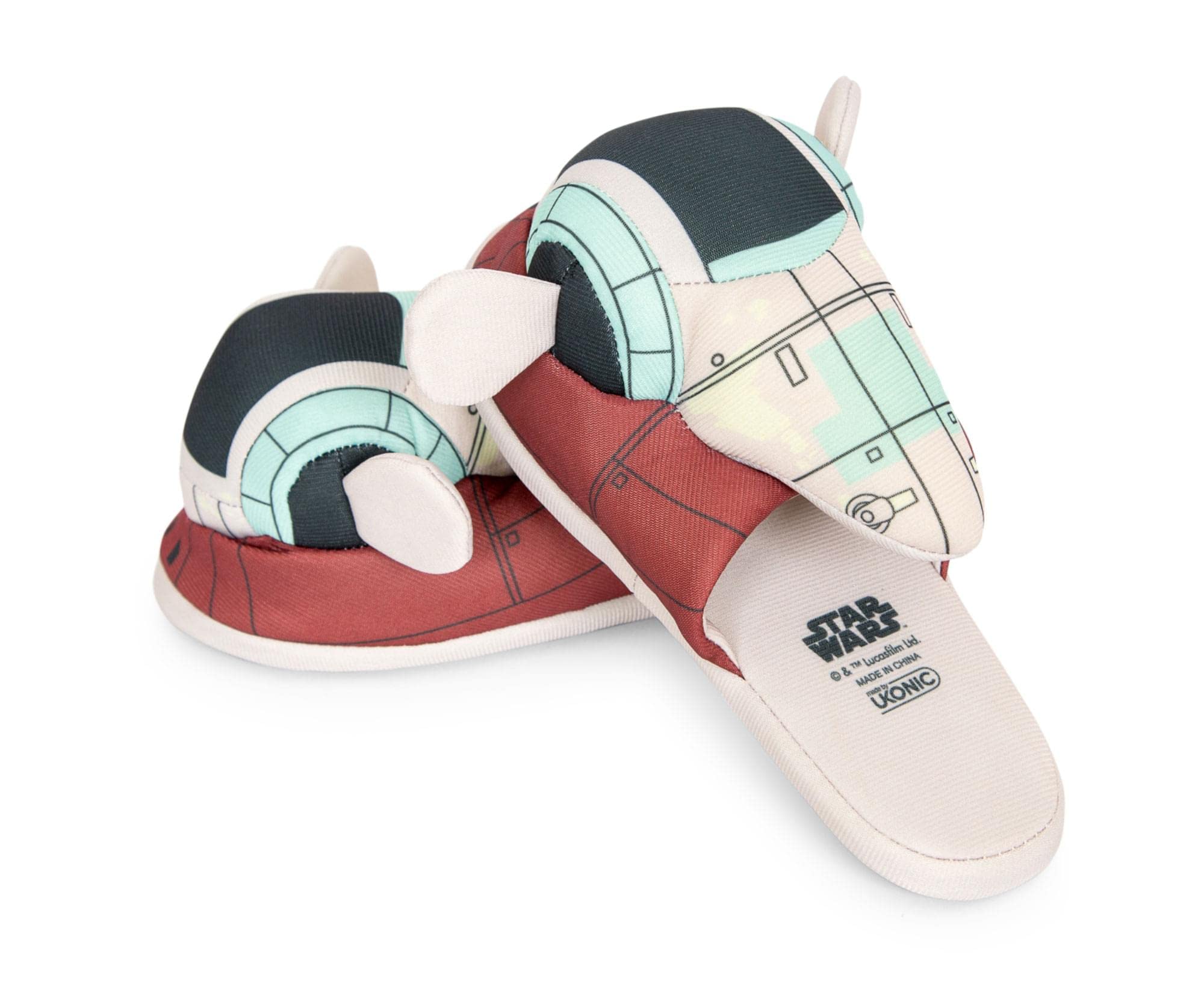 Star Wars Boba Fett Firespray Gunship Unisex Slippers for Adults | Mens 13
