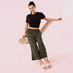 Enamor Womens Relaxed Pants (EA64_Olive Floral