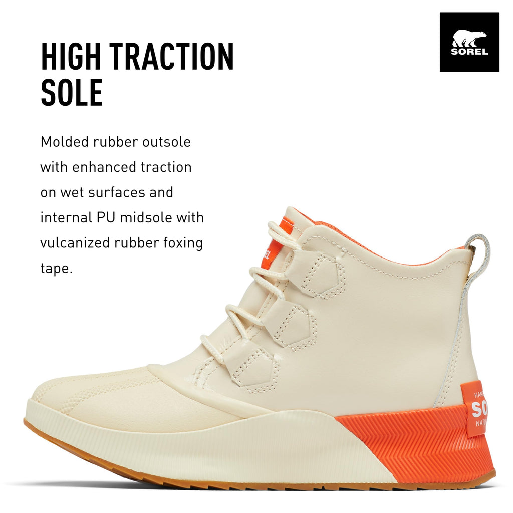Sorel Women's Out N About III Classic Waterproof Boots - Bleached Ceramic, Optimized Orange - Size 7.5