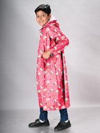 Lux Venus Boys Printed Raincoat With School Bag Cover