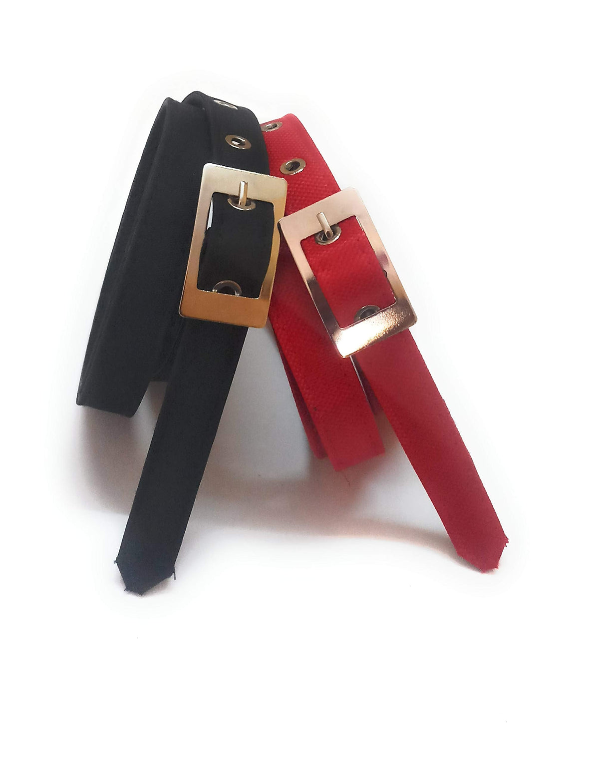 WomenS Denim Belt (Black & Red_Mir172) 4