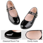 MIXIN Girls Dress Shoes Mary Jane Shoes for Girl Ballet Flats Back to School Princess Wedding Shoes Black Size 3