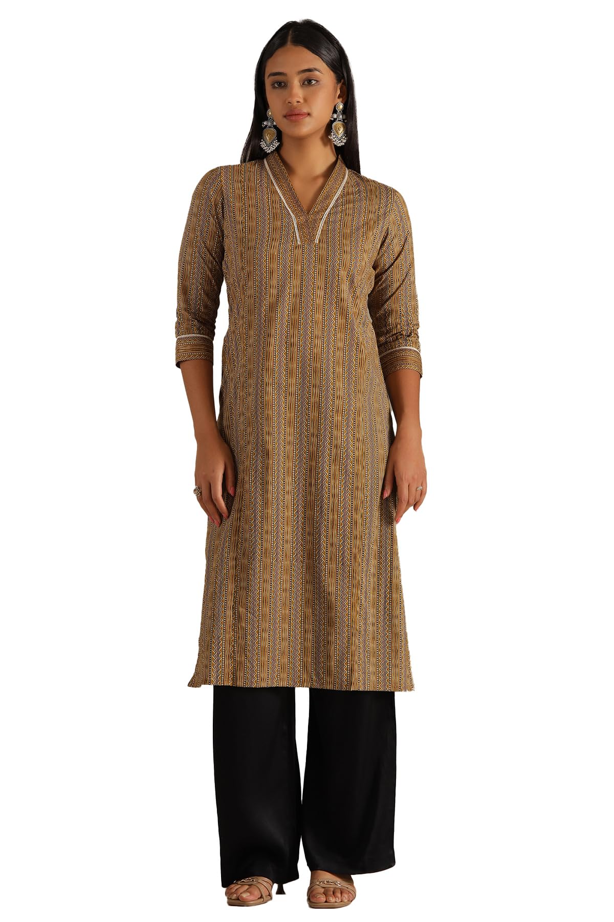 Soch Women Cotton Chevron Kurta