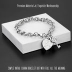 TONY & SANDY Sweet 16 Gifts for Girls Initial Charm Bracelet Gifts for 16 Year Old Girl Birthday Granddaughter Daughter Best Fri