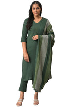 W For Woman Women'S Cotton Kurta (22Nows18601-312803_Dark Green
