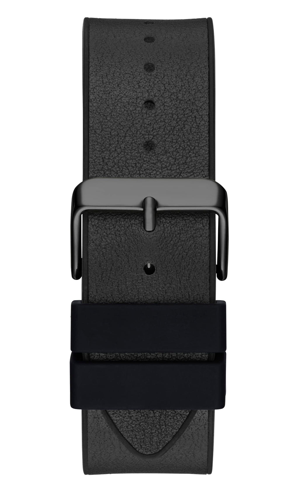 GUESS Men's 44 mm Watch - Black Strap Black Dial Black Case