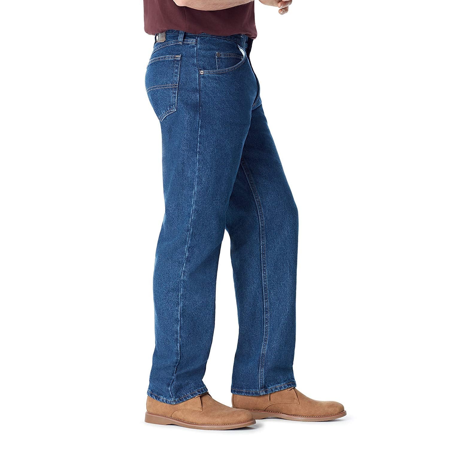 Wrangler Authentics Men's Big & Tall Classic 5-Pocket Relaxed Fit Cotton Jean, Dark Stonewash, 50W x 30L