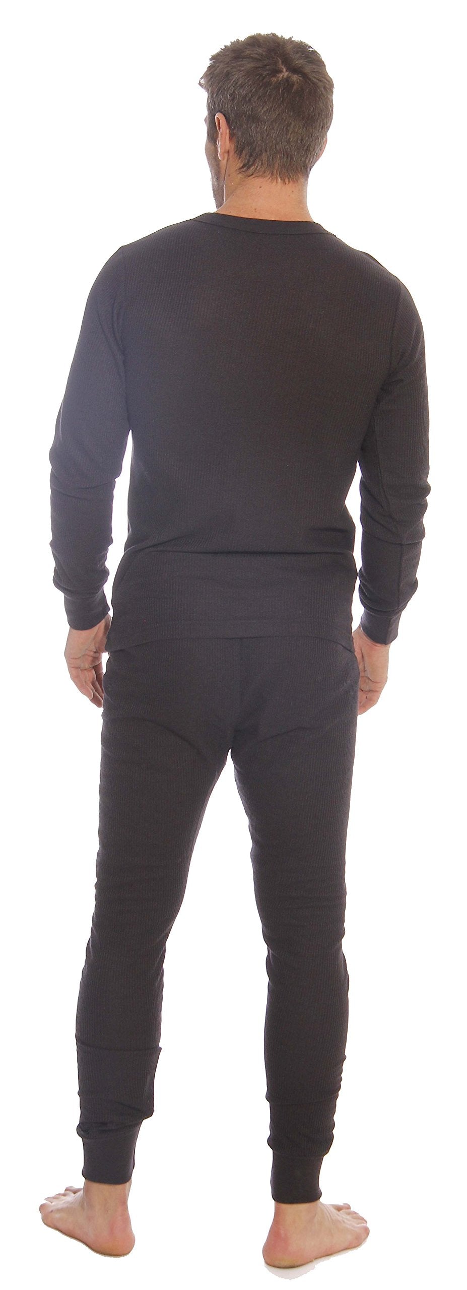At The Buzzer Thermal Underwear Set for Men 95962-Black-XL
