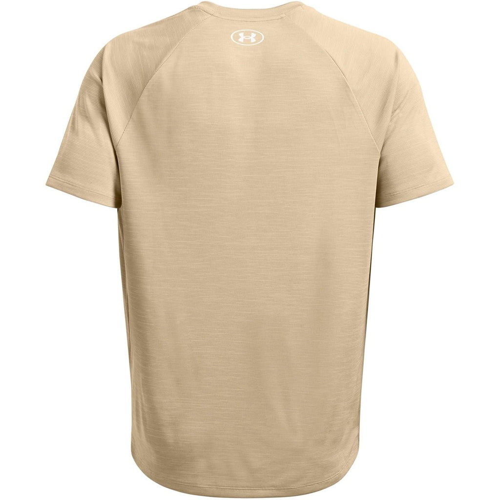 Under Armour Men's Tech Textured Short Sleeve T Shirt, (300) City Khaki / / White, 4X-Large Tall