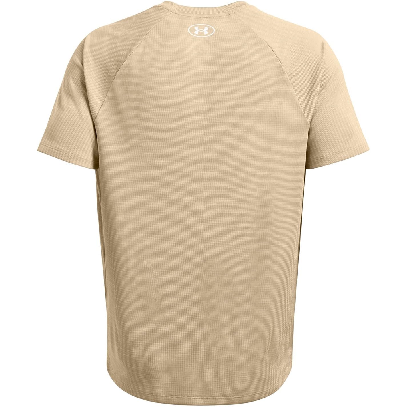 Under Armour Men's Tech Textured Short Sleeve T Shirt, (300) City Khaki / / White, 4X-Large Tall