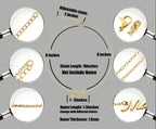 Aoloshow Women's Necklaces with Name Janessa Engraved Name Necklace 18k Gold Plated Stainless Steel Jewelry for Familys Christma