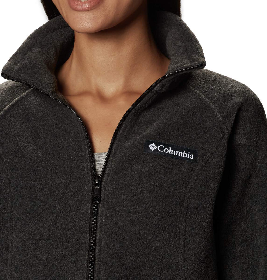 columbia Womens Benton Springs Full Zip, charcoal Heather, 1X Plus