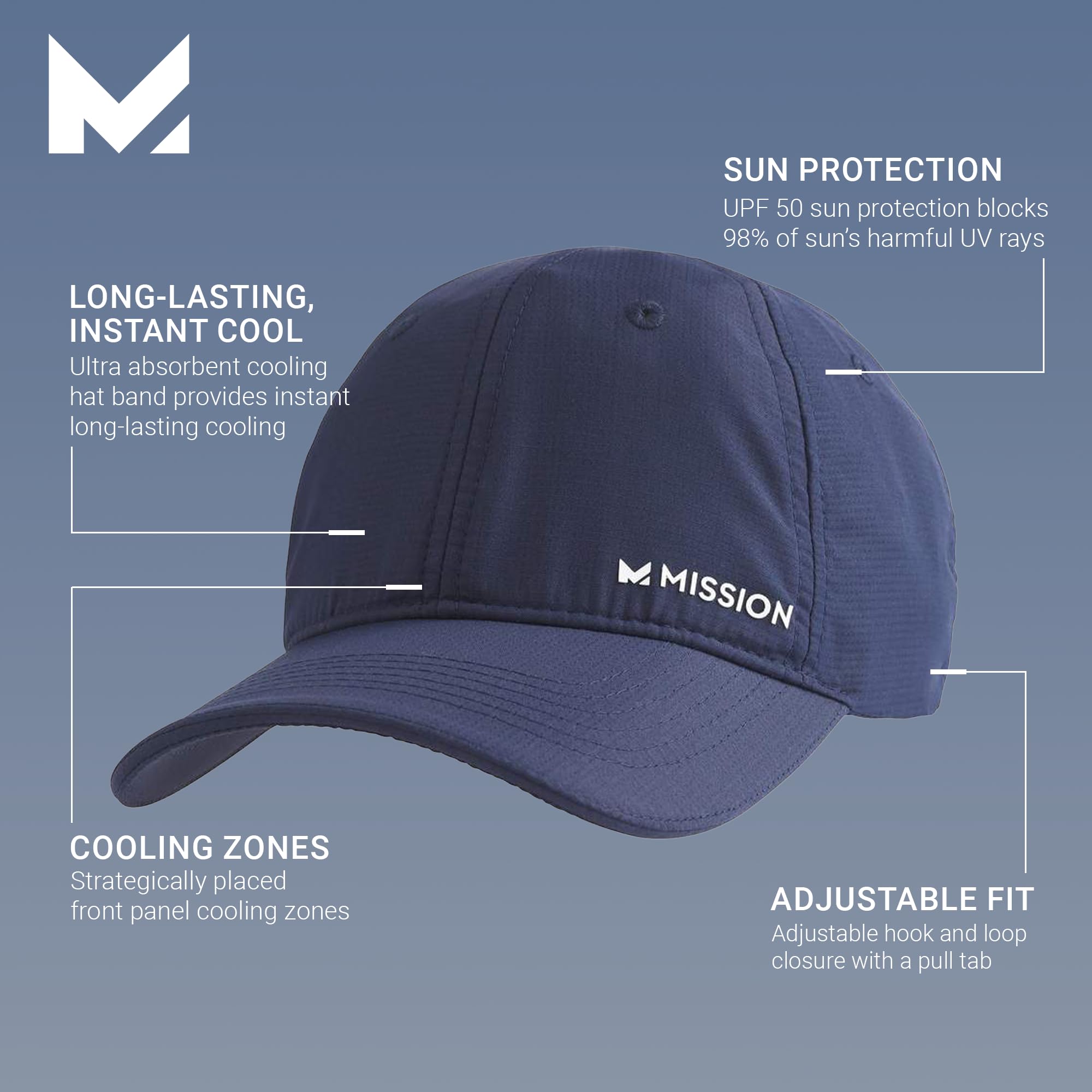 COOLING HAT BLU/WHT (Pack of 1)