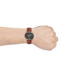 Fenmore Midsize Multifunction Brown Leather Watch