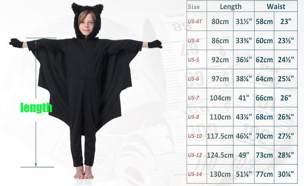 Seawhisper Bat Costume for Kids Girls Boys Toddler Wings Halloween Costumes 8 10 4 5 6 7 12 14