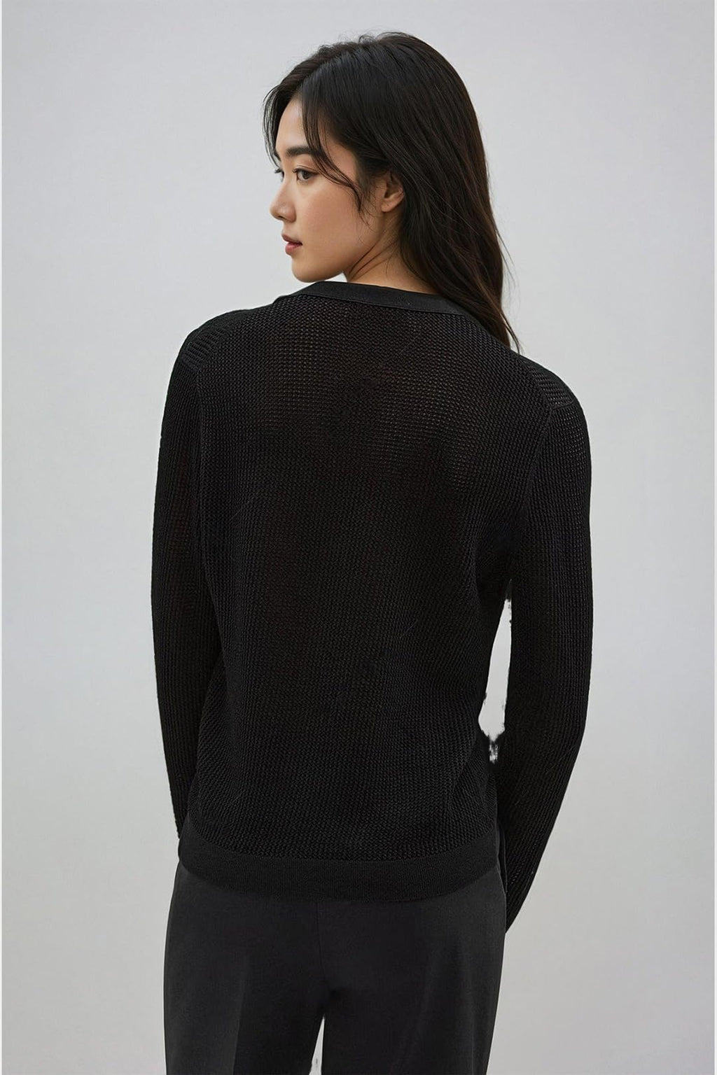 Kotty WomenS Sweater For Winters Woolen Full Sleeve V Neck(Black,M)