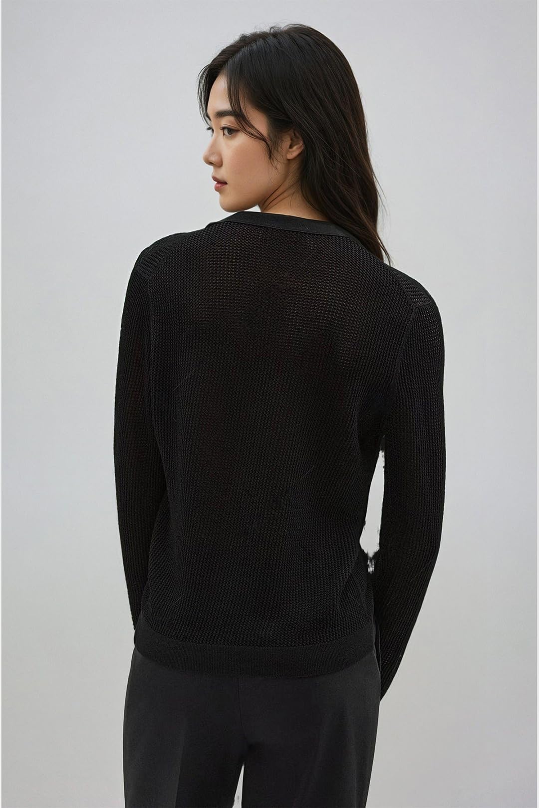 Kotty WomenS Sweater For Winters Woolen Full Sleeve V Neck(Black,M)