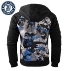 COOKFIP Men's Zip Up Color Block Hoodie Fleece Gym Workout zippered Sweatshirt Fashion Long Sleeve Hooded WIth Pocket (17# blue