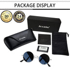Joopin Round Sunglasses Circle Hippie Sun Glasses Polarized UV400 Trendy Teashade Circular Shades for Women Men Halloween Costum