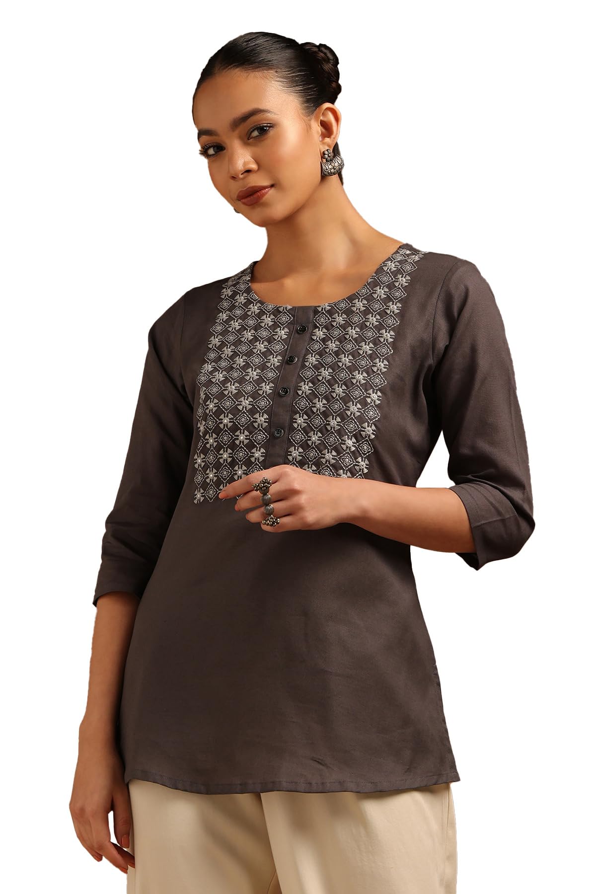 Soch Women Cotton Thread Work Blouse