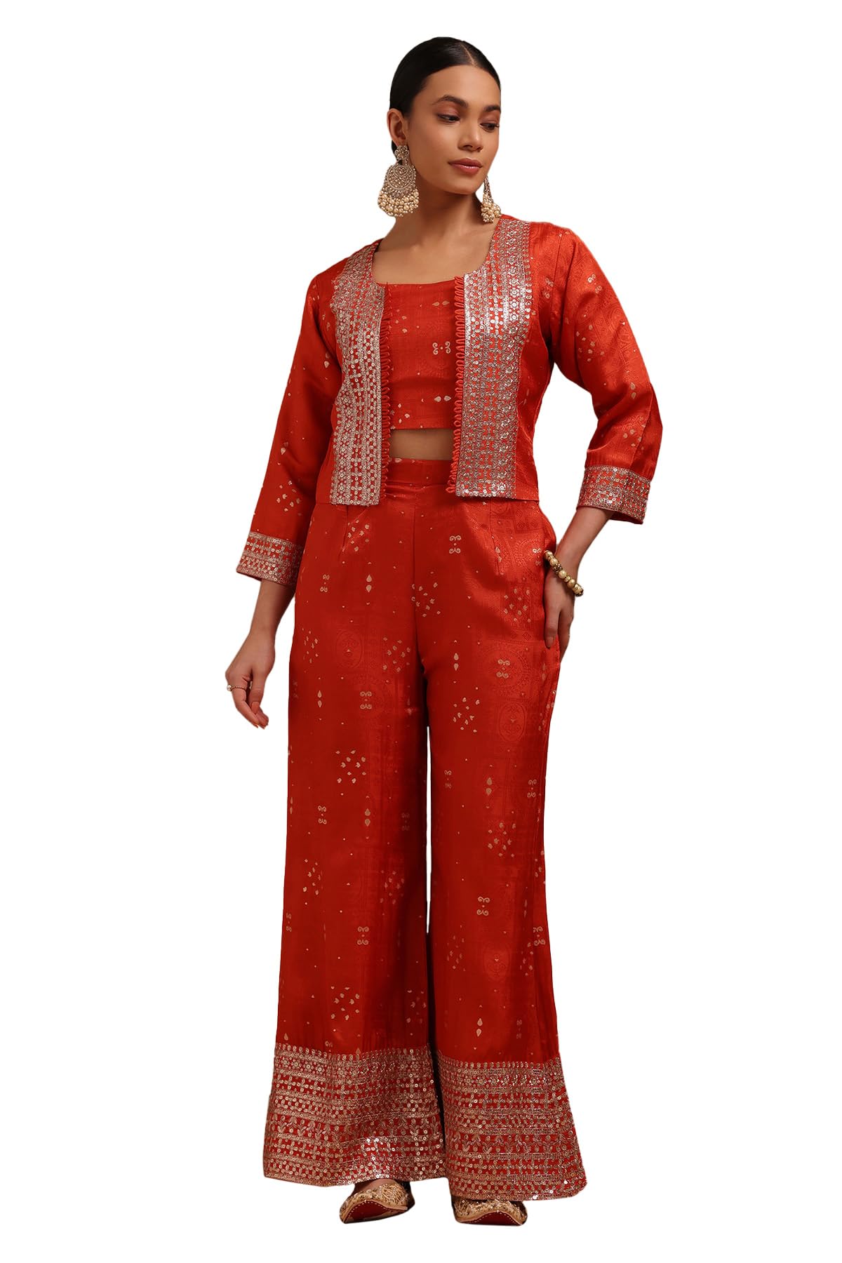 Soch Women Brocade Sequins Dress